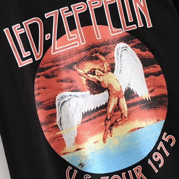 Led Zeppelin Rock Band Tee Graphic US Tour Boho - Picture 5 of 5